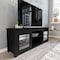 Flash Furniture Sheffield Classic TV Stand for up to 80in. TVs - Modern Black Finish w/Full Glass Doors - 3 Shelves GC-MBLK65-BLK-GG - alternate 1